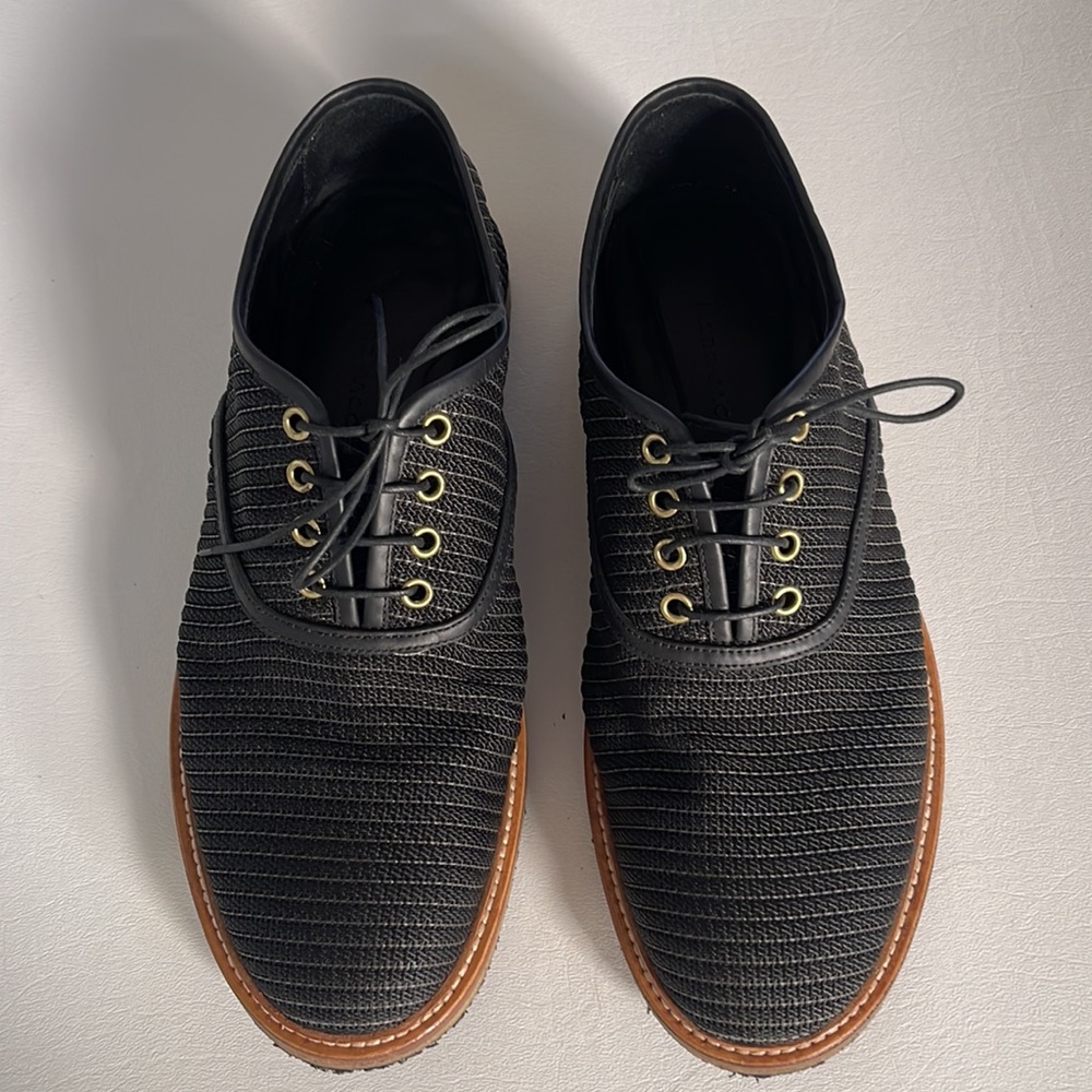 MARC JACOBS MEN'S S87WQ0054 LOW-TOP OXFORD BLACK LEATHER EUR SIZE 41 US 9 MED - Picture 7 of 10